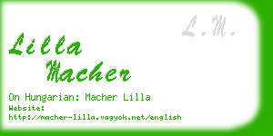 lilla macher business card